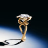 9.5ct Cushion Cut White Sapphire Knot Engagement Ring