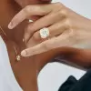 9.5ct Cushion Cut White Sapphire Knot Engagement Ring