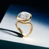 9.5ct Cushion Cut White Sapphire Knot Engagement Ring