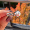 10MM Pearl Twist Shank Vintage Engagement Ring