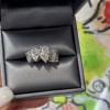 5ctw Pear Cut White Sapphire Five-stone Ring