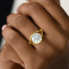 3.8ct Round Cut Split Shank Modern Engagement Ring