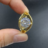 3.8ct Round Cut Split Shank Modern Engagement Ring