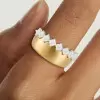 3ctw Princess Cut Matte Modern Wedding Band