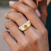 3ctw Princess Cut Matte Modern Wedding Band