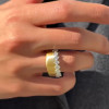 3ctw Princess Cut Matte Modern Wedding Band