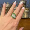 3ctw Ruby and White Sapphire Cluster Cocktail Ring