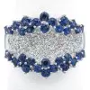3ctw Ruby and White Sapphire Cluster Cocktail Ring