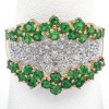 3ctw Ruby and White Sapphire Cluster Cocktail Ring