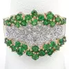 3ctw Ruby and White Sapphire Cluster Cocktail Ring
