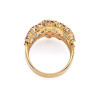 3ctw Ruby and White Sapphire Cluster Cocktail Ring