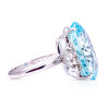 15ct Oval Cut Aquamarine Classic Cocktail Ring