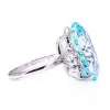 15ct Oval Cut Aquamarine Classic Cocktail Ring