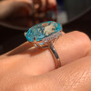 15ct Oval Cut Aquamarine Classic Cocktail Ring