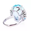 15ct Oval Cut Aquamarine Classic Cocktail Ring