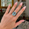 15ct Oval Cut Aquamarine Classic Cocktail Ring