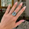 15ct Oval Cut Aquamarine Classic Cocktail Ring