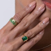 Flush Set Multicolor Sapphire Starry Band Rainbow Ring