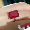 14ct Emerald Cut Ruby Vintage Cocktail Ring