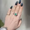 2ct Heart Cut Emerald Paved Halo Engagement Ring