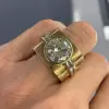 15mm Width 5ct Round Cut White Sapphire Bold Cocktail Ring