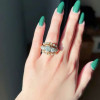 7ctw White Sapphire Two Tone Vintage Dome Ring
