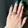 7ctw White Sapphire Two Tone Vintage Dome Ring