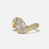 4.2ct Pear Cut Asymmetric Cloud Bypass Paved Engagement Ring