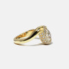4.2ct Pear Cut Asymmetric Cloud Bypass Paved Engagement Ring
