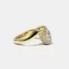 4.2ct Pear Cut Asymmetric Cloud Bypass Paved Engagement Ring