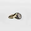 4.2ct Pear Cut White Sapphire Bypass Paved Engagement Ring