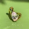 4.2ct Pear Cut Asymmetric Modern Engagement Ring