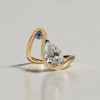 4.2ct Pear Cut Asymmetric Modern Engagement Ring