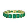 48ctw Gradient Size Emerald Statement Bracelet