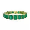 48ctw Gradient Size Emerald Statement Bracelet