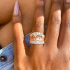 4ctw Round Cut Flush Set Bold Cocktail Ring