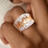 4ctw Round Cut Flush Set Bold Cocktail Ring