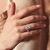 5ct Cushion Cut Modern Style Bypass Engagement Ring