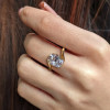 5ct Cushion Cut Modern Style Bypass Engagement Ring