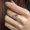 5ct Cushion Cut Modern Style Bypass Engagement Ring