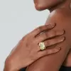 16mm Width 5ct Round Cut White Sapphire Bold Cocktail Ring