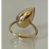 6.2ct Tilted Pear Cut Simple Two Tone Engagement Ring