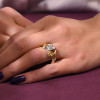 6ct Emerald Cut Love Hands Promise Ring