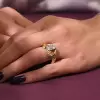 6ct Emerald Cut Love Hands Promise Ring
