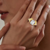 6ct Emerald Cut Love Hands Promise Ring