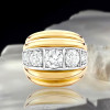 5ctw Round Cut White Sapphire Vintage Cocktail Ring
