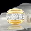 5ctw Round Cut White Sapphire Vintage Cocktail Ring