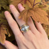 5ctw Round Cut White Sapphire Vintage Cocktail Ring