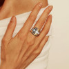 5ctw Round Cut White Sapphire Vintage Cocktail Ring