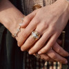 5ctw Round Cut White Sapphire Vintage Cocktail Ring